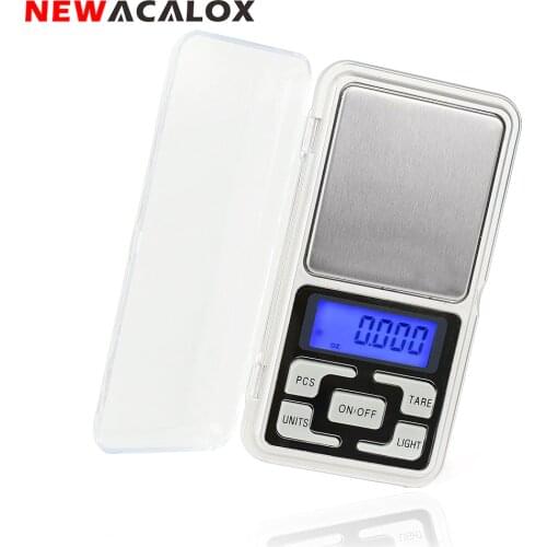 NEWACALOX 100g x 0.01g Mini Precision Digital Diamond Pocket Jewelry Scale Display Units Pocket Electronic Scales Weigh