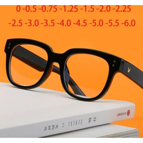 New Square Myopia Glasses Men/Women Optical Prescription Eyewear 0 -0.5 -0.75 -1.0 -1.5 -2.0 -2.5 To -6.0