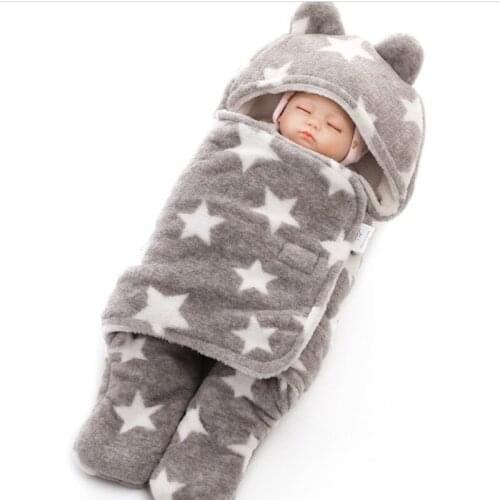 Autumn/winter thick baby sleeping bag newborn 0-12 months girl and boy dress swaddle clothes infancy