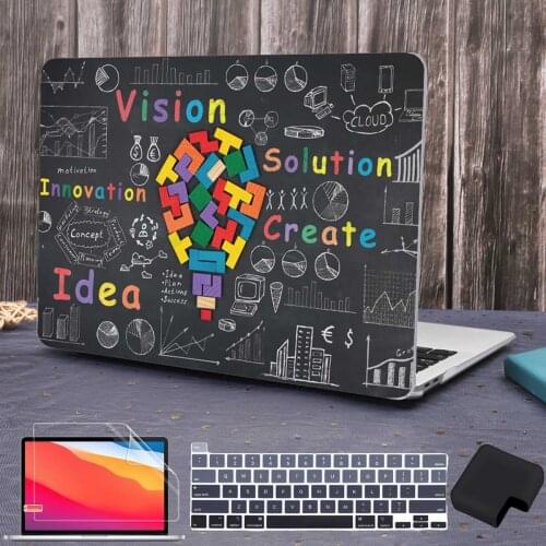 Printed Plastic Hard Case Screen Protector Charger Sleeve Keyboard Cover for MacBook Pro 16inch A2141 2020 2019 Retina Touch bar