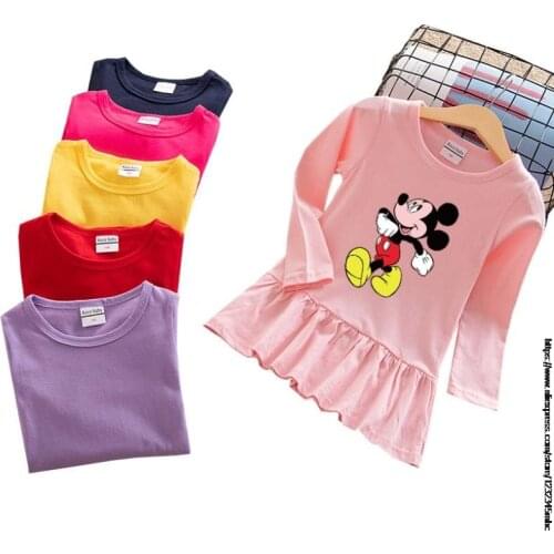 Long Sleeve Girls Dress Cute Cartoon Baby Dresses Disney Mickey Winter Clothings Kids Dresses for Kids Vestidos