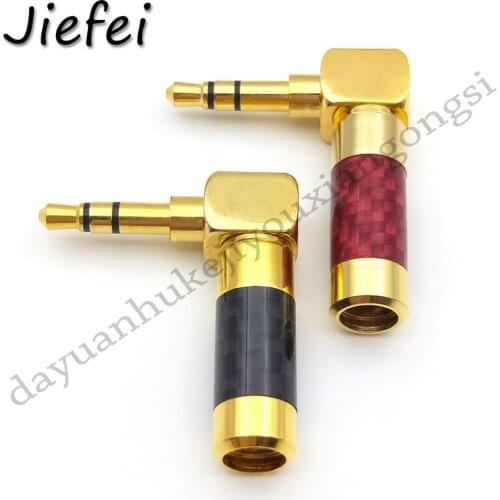 Gold plated Jack 1/8" 3.5mm 3 Pole Audio Stereo with Clip Male Plug for Earphone DIY Repair Soldering Connector for 6mm cable