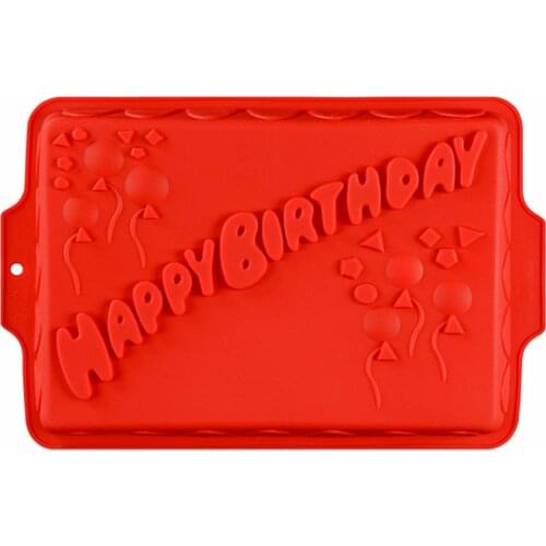 Happy Birthday Cake Mold Silicone Pastry Baking Molds for Your Birthday Dessert Chocolate Bread