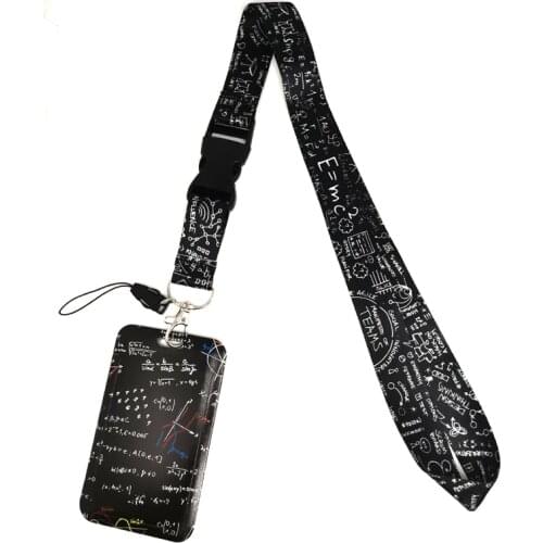 Mathematical Equations Neck Strap Lanyard For Keys Mobile Phone Straps USB ID Card Badge Holder Keycord Necklace Keychain