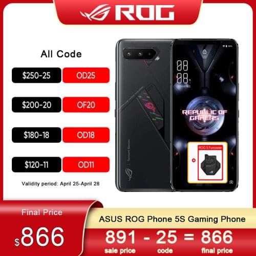 Asus ROG Phone 5 ultimate 5G 6.78" 18GB 512GB Snapdragon888 Android11 6000mAh Fast charging 65W OTA NFC ROG5 Gaming Phone