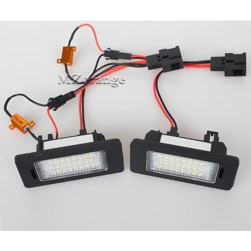 2PCS LED Number License Plate Light Fit For SKODA Octavia 3 For Superb B6 For Rapid For Yeti For Fabia Car Accessories