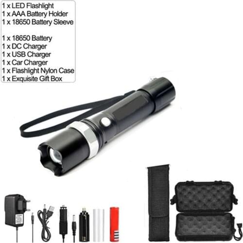 6000 Lums Ultra Bright LED Flashlight linterna led torch T6/L2/V6 lanterna Power Tips Bicycle Light Rechargeable with 18650