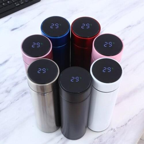 Smart Thermos Bottle 500ml Vacuum Flasks Led Digital Temperature Display Stainless Steel Insulation Mugs Intelligent Thermo cups