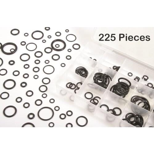 225-Piece O Ring Oring Seal 18 Sizes Assortment Kit Washer Seals Watch Gaskets Set Free Shipping
