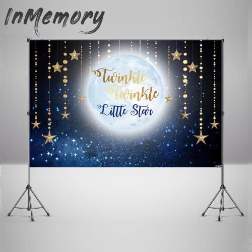 Vinyl Photo booth Twinkle Twinkle Little Star Backdrops Newborn Birthday Party Photography Background Photo Studio
