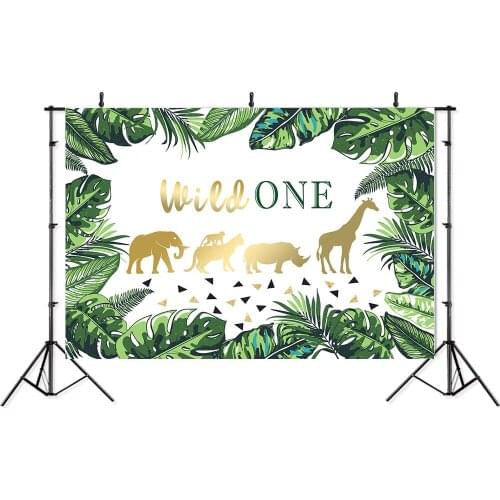 Vinyl photography background tropical green leaves party decoration backdrop custom photobooth photo studio portrait shooting