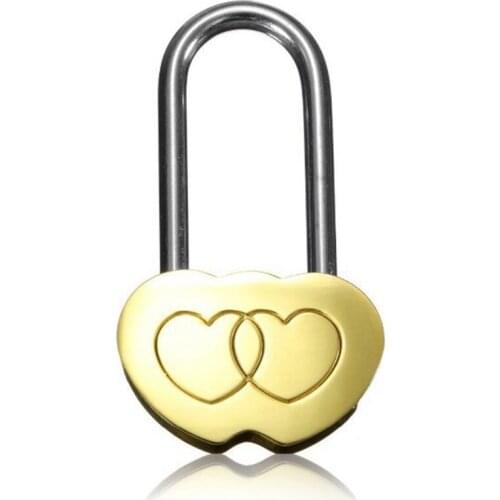 50pcs Love Lock Engraved Double Heart Padlock Valentines Anniversary Day Gifts Couple Wedding Favors Christmas Gift