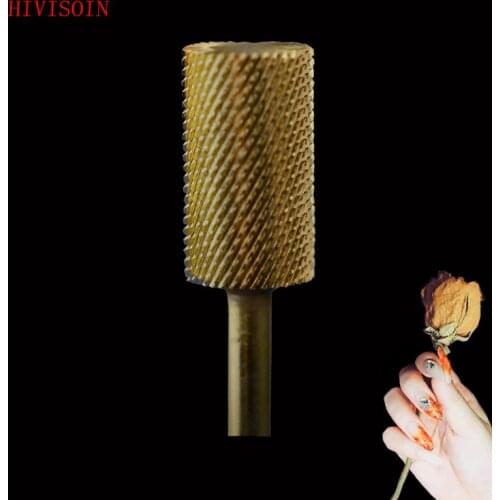 1pcs HIVISOIN Carbide Nail Drill Bit - Large Pink&White Bit - F (60020030) Gold