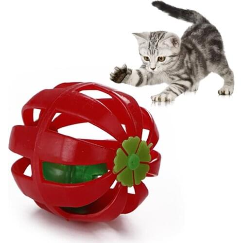 1pc Cat Ball Toy Hollow Funny Interactive Cat Exercise Ball Cat Bell Toys Cat Training Interactive Toys Pet Supplies Cat Favors