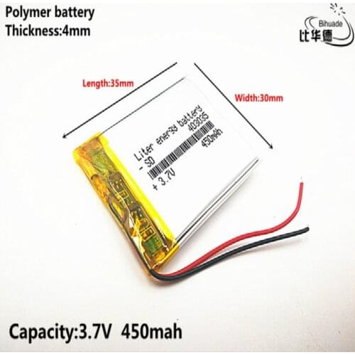 1pcs [SD] 3.7V,450mAH,[403035] Polymer lithium ion / Li-ion battery for TOY,POWER BANK,GPS,mp3,mp4,cell phone,speaker