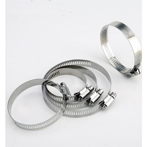 10x Hose Clamps Clip Screw Worm-Gear Hose Clamp Collar Dia.6mm-273mm 10-16mm 13-19mm 16-25mm 160-200mm Full SUS304