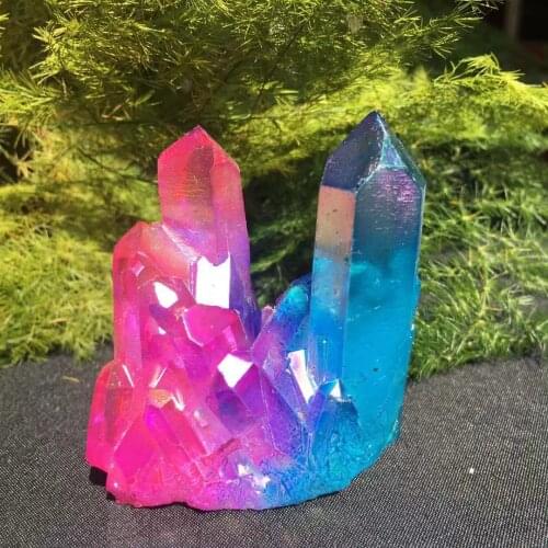 137g Natural Aura Crystals Quartz Cluster (only 1pcs ​The pictured is the exact one you will receive)