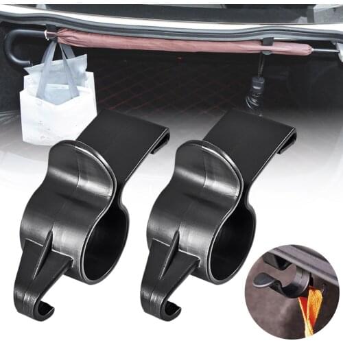 2pcs Umbrella Holder Hook Car Rear Trunk Mounting Bracket Self Adhesive Hook For Umbrella Hanging Hook Car Trunk Organizer