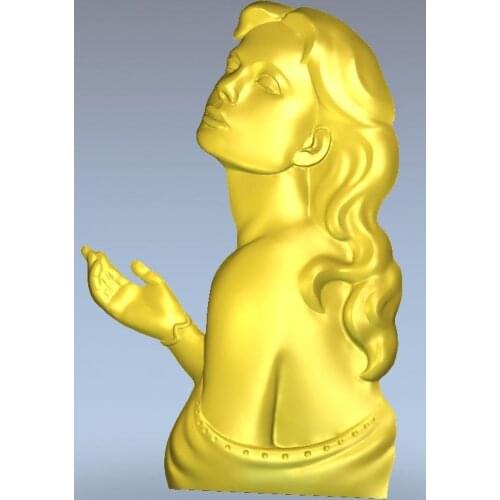 3d model relief for cnc in STL file format fantastic woman