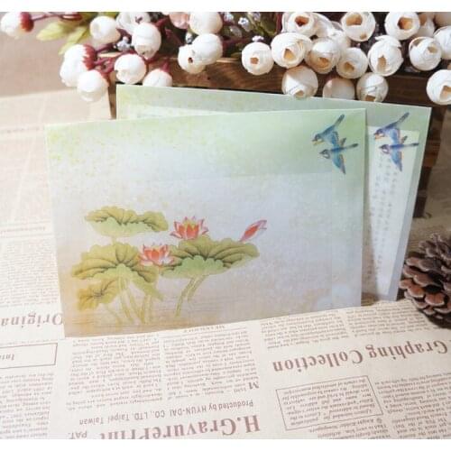 5pcs BZNVN translucent hazy sulfuric acid paper wrapped around the blue bird