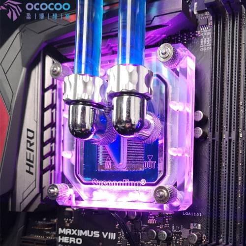 Acrylic CPU Water Cooling Head Compatible With Intel 115x Platform Symphony Light Effect Water Cooling Computer Accessories C36