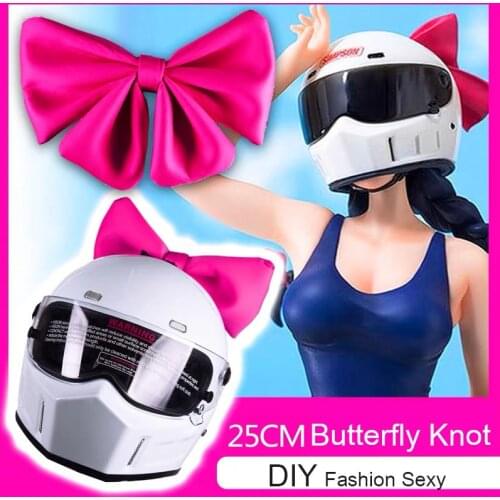 Car Motorcycle Helmet Butterfly Knot Motocross Full Face Off Road Helmet Decoration Sticker Cosplay Car Accessories Car styling