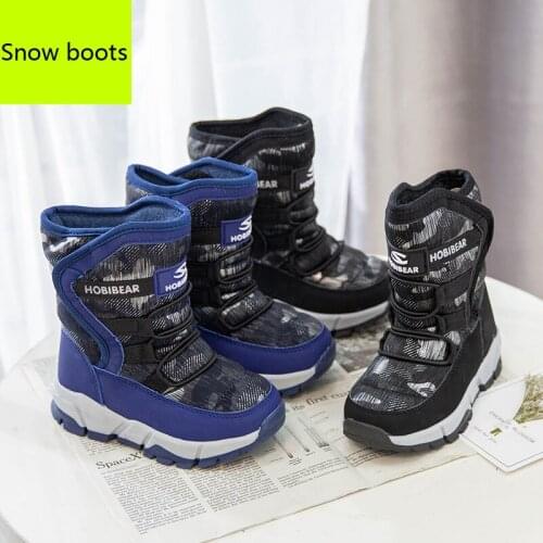 Student Kids Children shoes for toddlers Girls' boots rubber booties Winter boy Ankle platform Womens high platform Snow boots