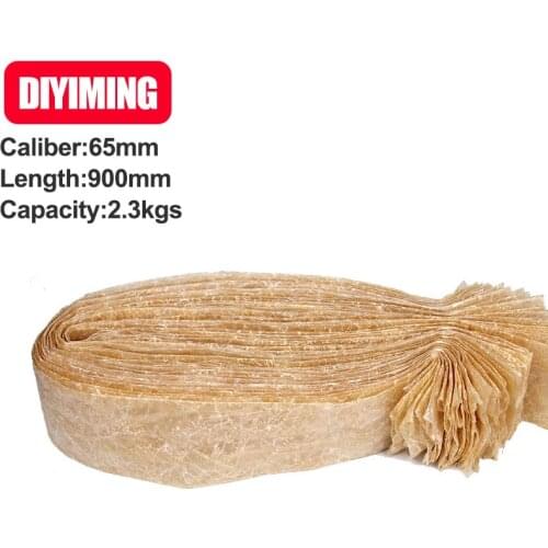 Diameter 65mm length 900mm DIYIMING 10pieces big ham sausage packing casing per piece ham sausage dry casing sausage shell