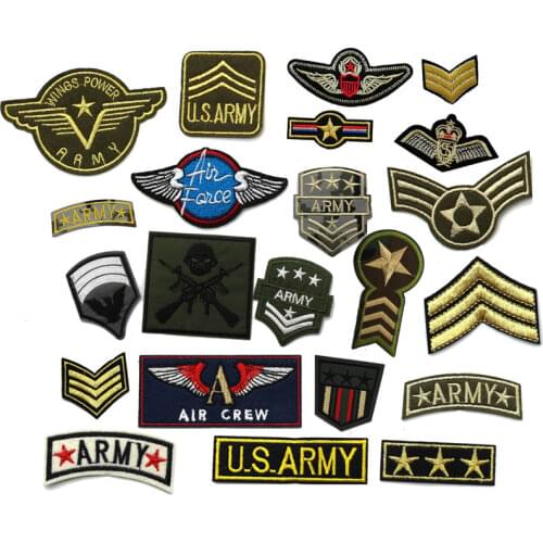 Adhesive tape stickers Air Force Eagle wing rank badge badges Air Force Parachute and other military standard clothes patch A554