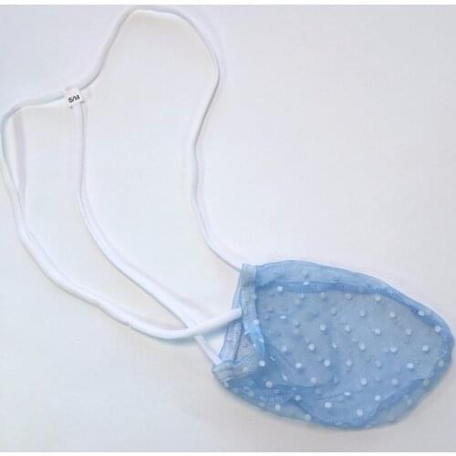 G1429 Mens penis bag sexy pouch Tulle C-thru NET male tanning bag with waist string