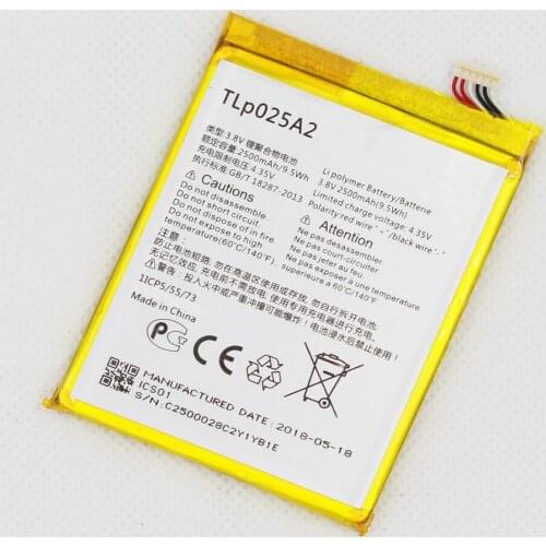 ISUNOO 5pcs/lot 2500mAh 3.8V Battery For Alcatel One Touch Idol X+ X Plus 6043D OT-6043D For TCL S960 Y900 TLp025A2 Batterie