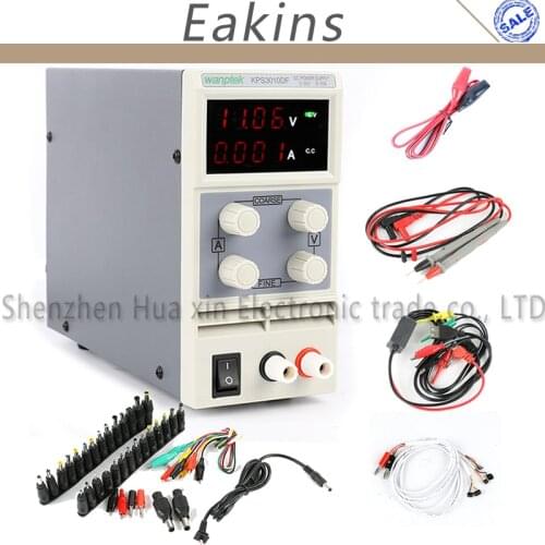 KPS3010D KPS3010DF Adjustable Digital Mini DC Power Supply 30V 10A 5A + DC JACK Set+Phone Repair Cable For Lab Phone And Laptop