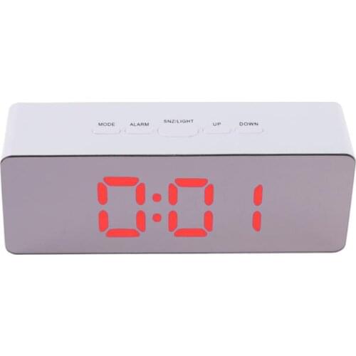 Multi Functional Digital Led Mirror Clock Alarm Night Lights Thermometer Desktop Electronic Bcaklight Table Clocks Desktop Clock