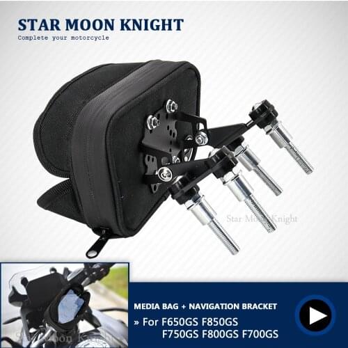 Mobile Phone GPS Plate Phone Holder Media Bag Navigation Bracket Waterproof bag for BMW F650GS F850GS F750GS F800GS F700GS
