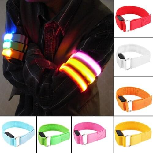 New Arm Warmer Belt Bike LED Armband LED Safety Sports Reflective Belt Strap Snap Wrap Arm Band Armband Dropshipping 2018 Hot