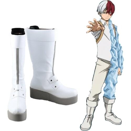 My Hero Academia Boku No Hero Akademia Shoto Todoroki Cosplay Shoes Boots Halloween Carnival Party Costume Accessories Version 2