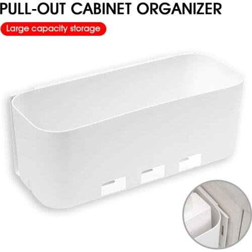 Under Sink Storage Rack Pull Out Cabinet Basket Organisers Plastic Kitchen Organizer Closet Rack Container Home Accessrioes