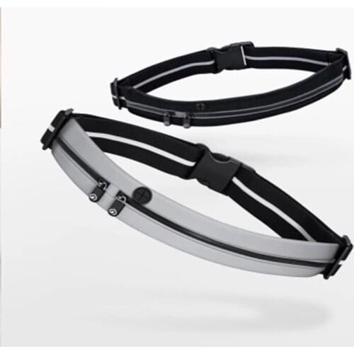Yunmai Waist Bag Unisex Gym Sport Bag Running Belt Invisible Fanny Waist Pack For Mobile Phone Black/Silver
