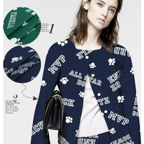 Dog paw prints and letter pattern,100% pure cotton fabric, printed fabric, cartoon pattern, craft by the yard