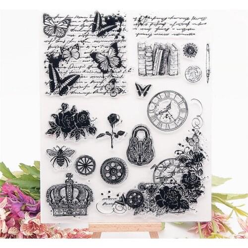 17*21.5CM Prom Transparent Clear Stamps / Silicone Seals Roller Stamp For DIY Scrapbooking Photo Album/Card Making