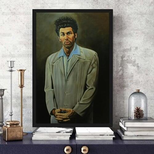 Funny Tv Show Poster Michael Anthony Richards or Cosmo Kramer Humor Canvas Painting for Living Room Decoration