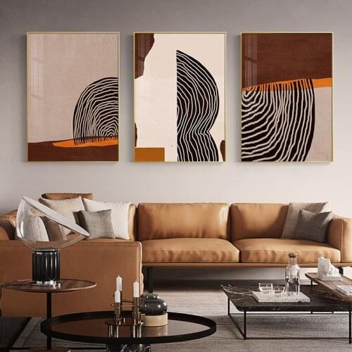 Modern Abstract Geometric Line Canvas Paintings Color Blocks Wall Poster Print Home Decor Scandinavia Bedroom Decoration Picture