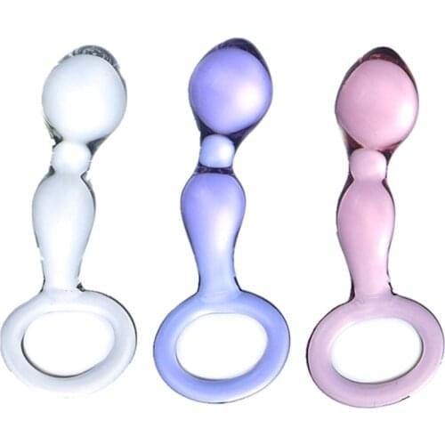 Glass Dildo Butt Plug Prostate Massager SM Stimulate G-spot Stimulator