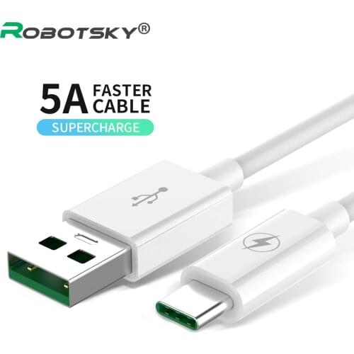 5A USB Type C Fast Charge Cable 3.0 Type-C Quick Data Cable USB Charge Cable For Huawei P30 P20 Mate 30