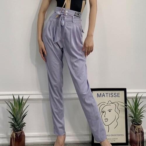 Women Latin Dance Trousers Samba Rumba Practice Dancewear Adult High Waist Tango Ballroom Loose Wig-Leg Training Pants YS1960