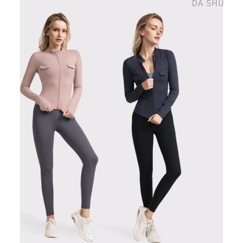 Womens tracksuit Suit for fitness Zipper Sport Jacket Women Leggings for fitness Women sportwear Long Sleeve gym tops suit