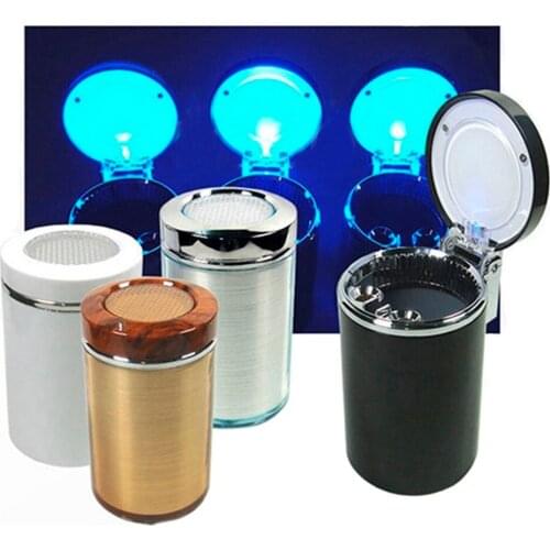 1pcs 10x6.5cm Portable Auto Car Truck LED Cigarette Smoke cigar car Ashtray Travel Cigarette Ash Cylinder Cup Holder