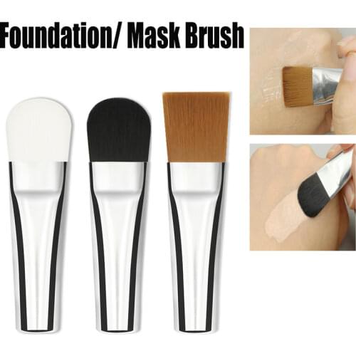 Professional Foundation Mask Brush Flat Head Round Head Soft Practical Easy To Wear Ladies Girls Facial Makeup Tools 1PCS