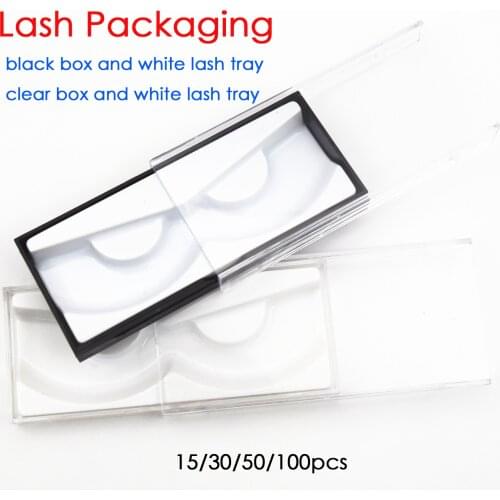 15/30/50/100pcs Lashes Packaging Box Wholesale Bulk Cheap Pretty Lashes Storage Packaging Black Box eyelashes package lash boxes