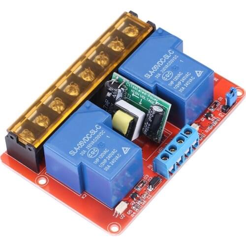 2 Channel Relay Module 30A DC 5V High-Low Level Trigger Control Relay Module Relay Switch Board AC 100V-250V High Quality